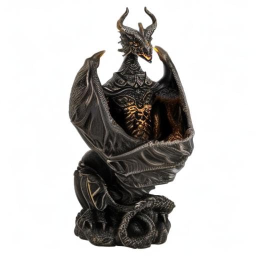 Veronese Design Guardian of The Light Armored Dragon LED Night Light Statue - 10 Inch Collectible Fantasy Decor for Bedroom, Gaming Room & Dorm | Perfect Gift for Dragon Lovers