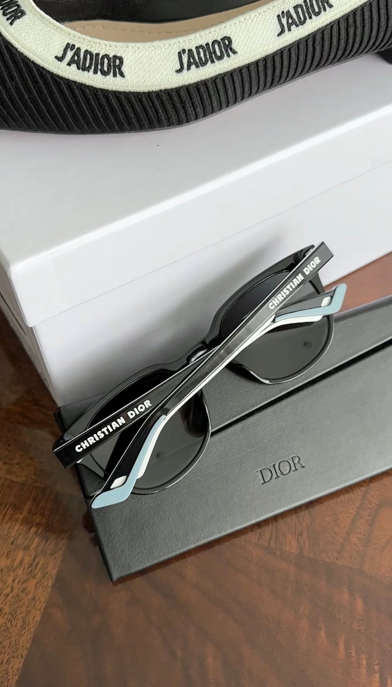 Christian Dior Black Sunglasses with Logo Arms Diorb24.2 - Luxury Designer Shades for Women | Perfect for Beach, Driving & Fashion Outfits