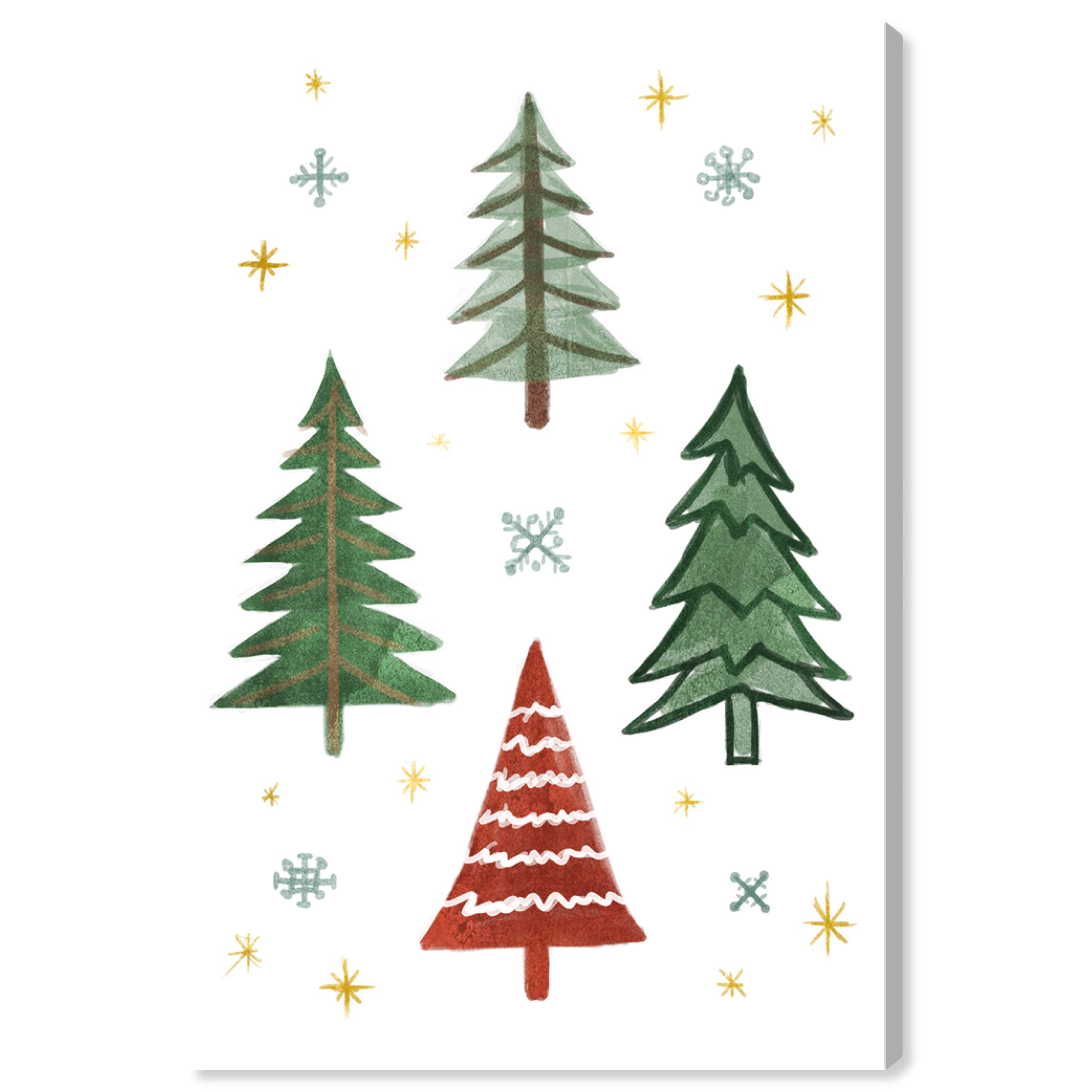 Evergreen Trees Wall Art Canvas Print - 10