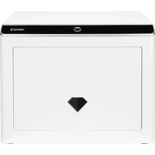 Barska AX13938 Diamond Touchscreen Biometric Keypad Security Safe - Digital Fingerprint & Keypad Lock Home Safe for Jewelry, Cash, Documents - Perfect for Bedroom, Office, and Hotel Use