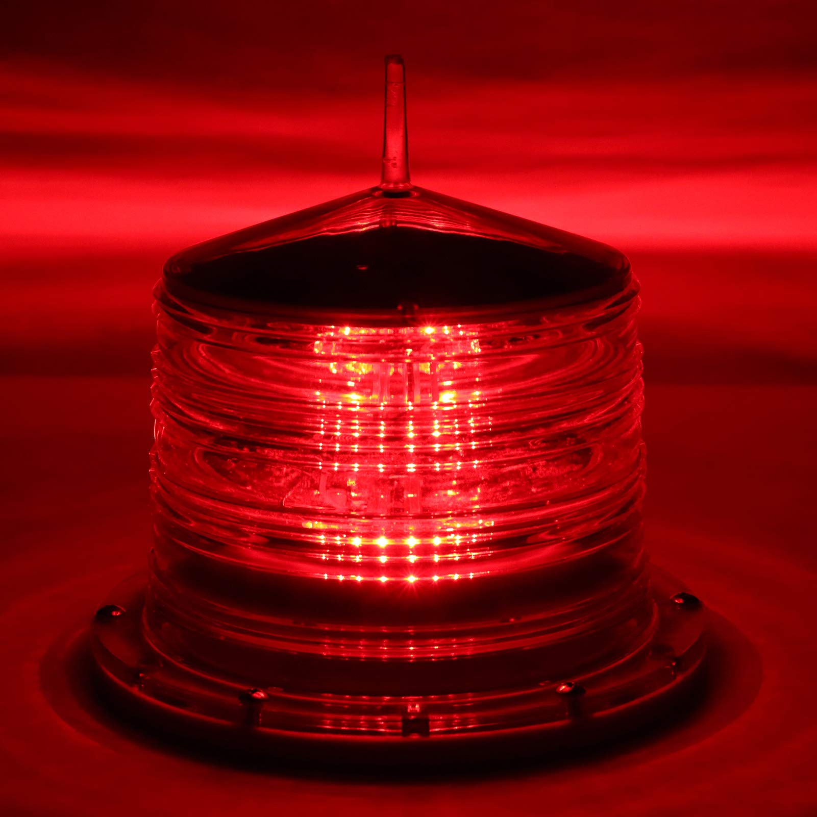 Solar Powered LED Boat Navigation Lights - IP68 Waterproof Marine Beacon Light with Flashing Mode for Ships, Yachts & Boats | Perfect for Night Sailing, Fishing & Water Safety
