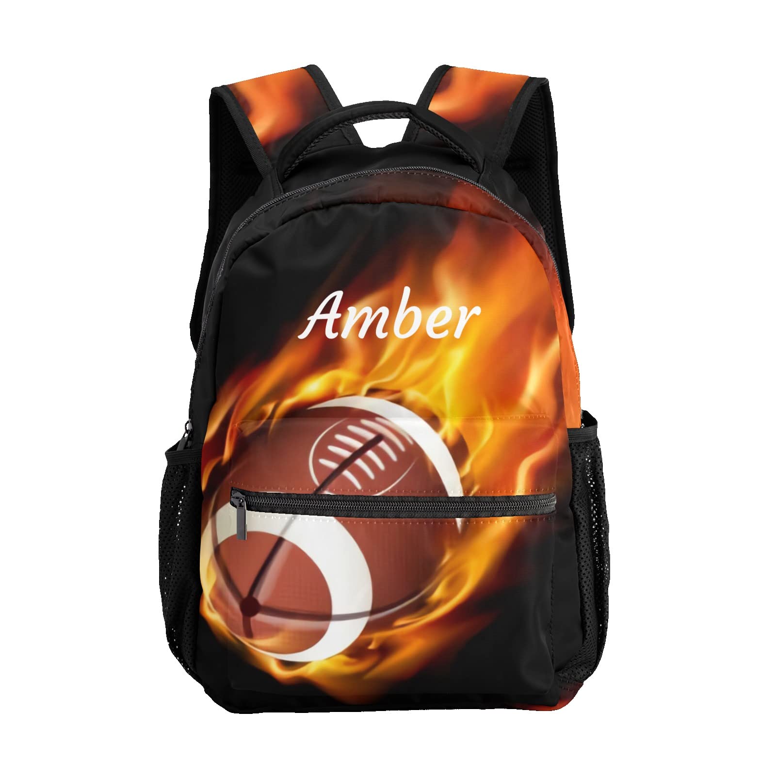 Custom Football Sports Backpack - Waterproof & Fire-Resistant for Men & Women - Perfect for Travel, Hiking, Camping & Birthday Gifts