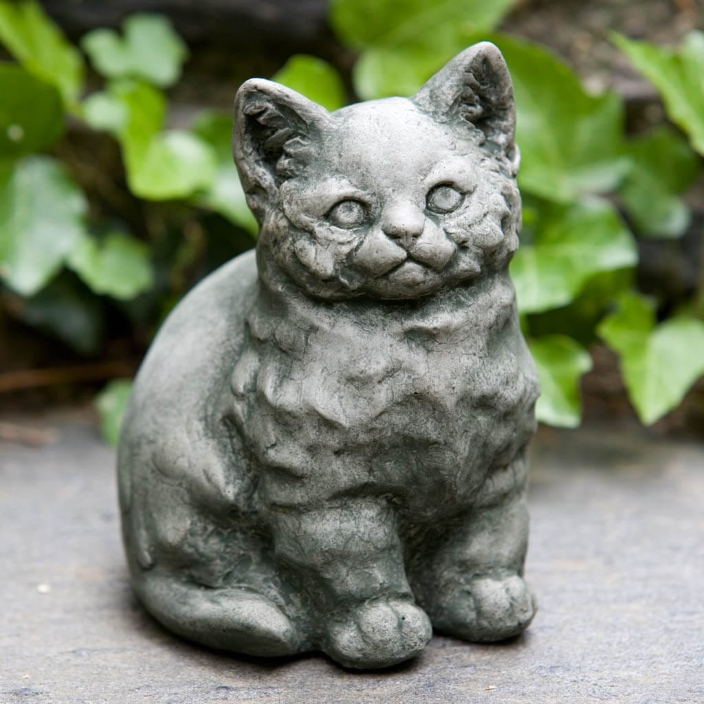 Campania International Kitty Statue - Elegant Garden Cat Sculpture for Outdoor Decor | Perfect for Patio, Lawn, and Flower Bed Accents