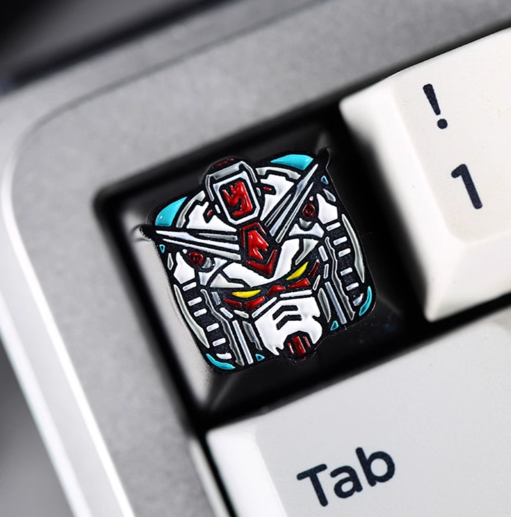 Custom GUNDAM Themed Zinc Alloy Mechanical Keyboard Keycap - Personalized Decorative Keycap for Gaming, Typing & Mechanical Keyboard Enthusiasts