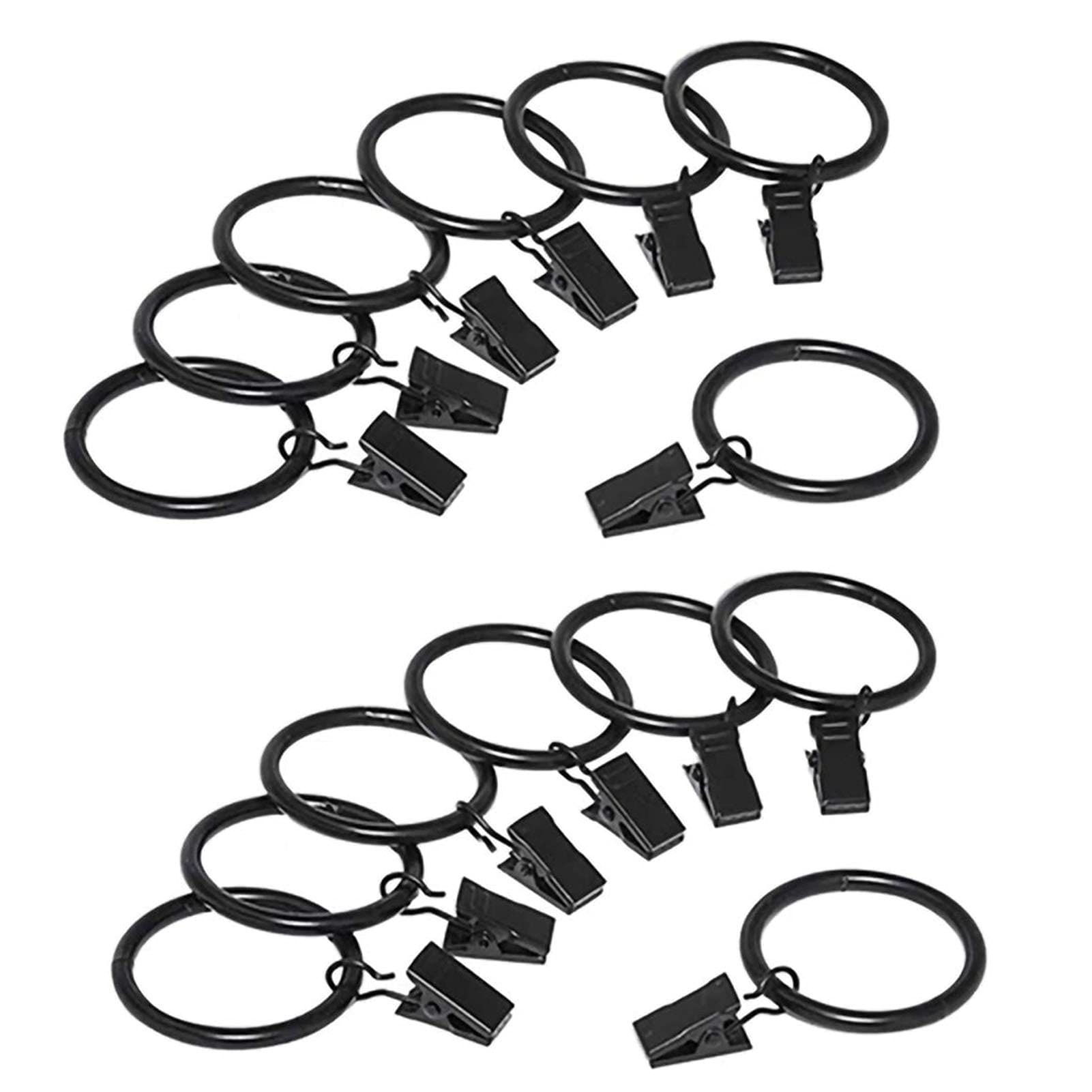 DASHIONE 50pcs Vintage Metal Openable Curtain Rings with 2.5cm Inner Diameter - Decorative Drapery Clips for Hotels, Restaurants, Bars & Home Decor - Perfect for Sheer, Blackout & Thermal Curtains