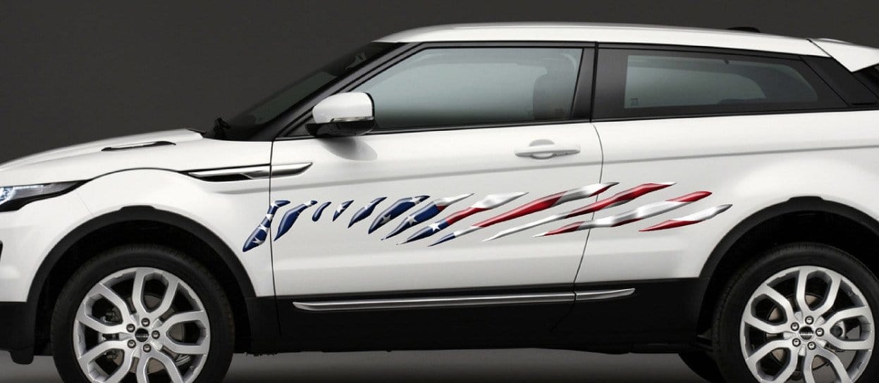 American Flag Graphic Stripes Decals for Cars & Trucks - Patriotic Vinyl Stickers for Vehicle Windows & Bumpers - Perfect for 4th of July, Memorial Day & Veterans Day Celebrations
