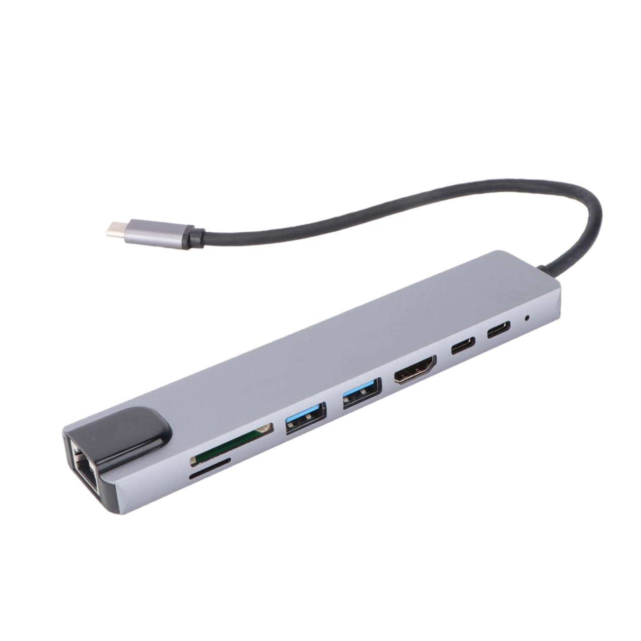 HOMSFOU 8-in-1 USB 3.0 Hub with 4K HDMI, Fast Charging Port - Perfect for Laptop, PC, MacBook Pro/Air, Home Office & Gaming Setup