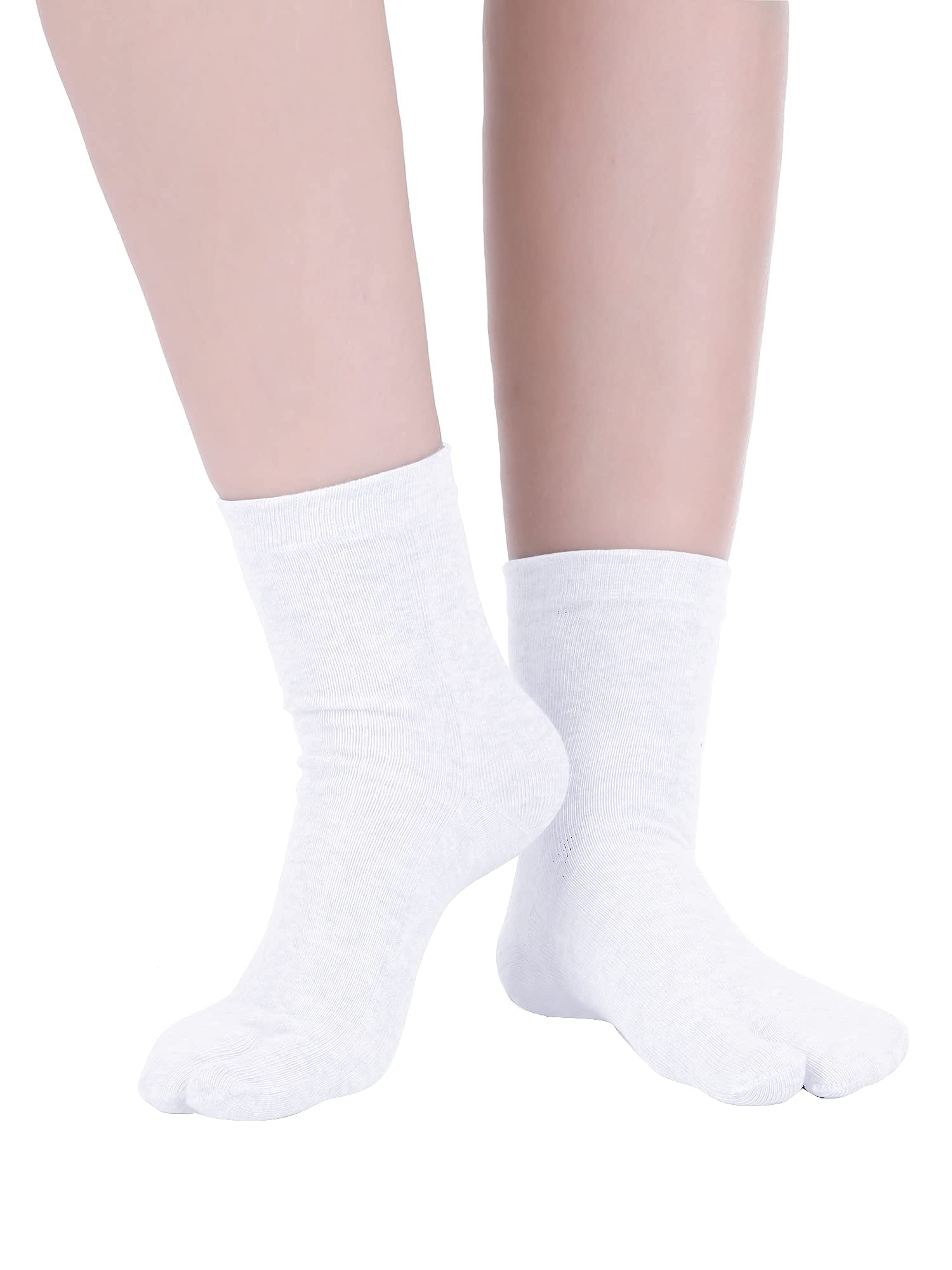 Geyoga 6 Pairs Flip Flop Socks - Split Toe Tabi Socks for Men & Women - Soft Elastic Cotton Socks for Yoga, Pilates, Home & Outdoor Activities
