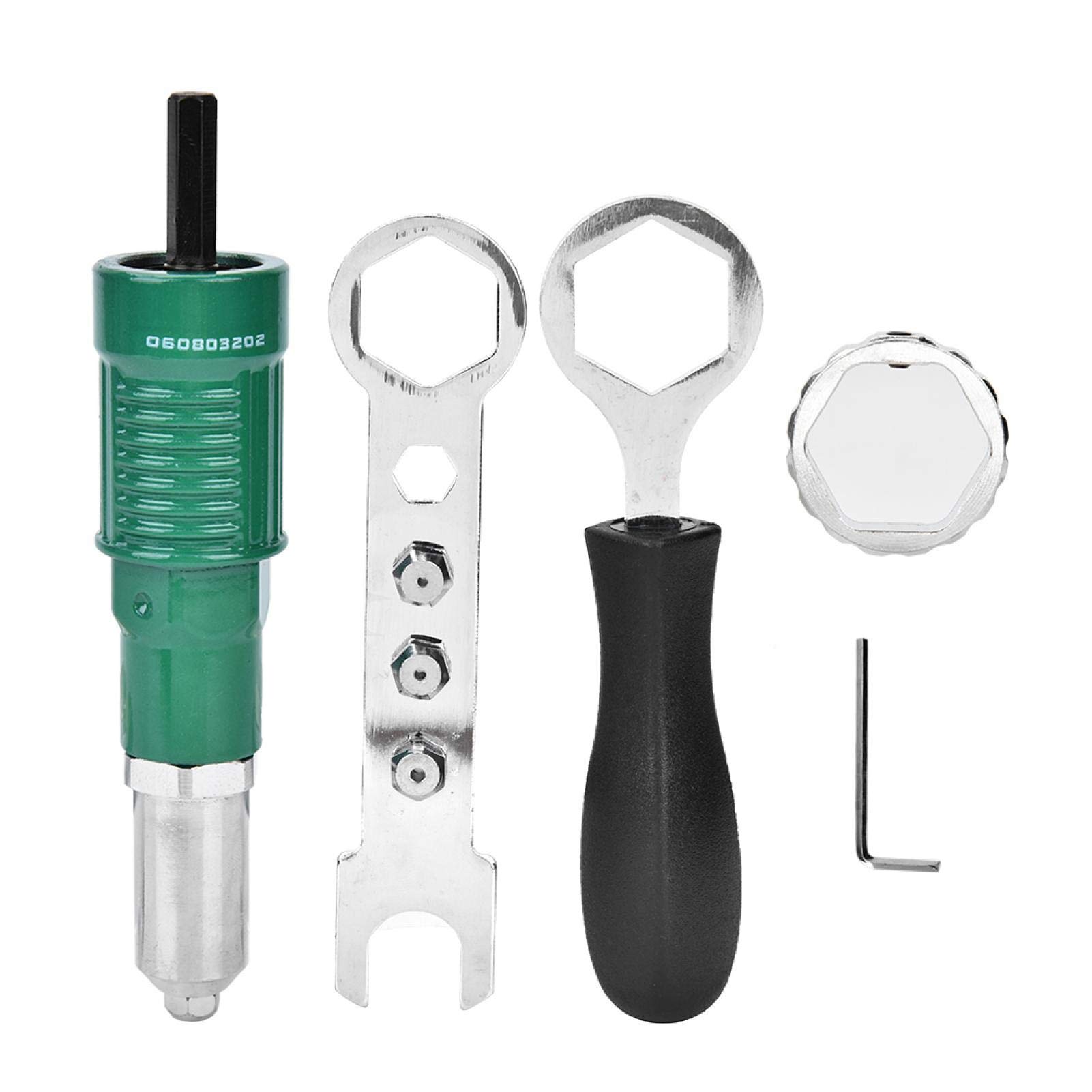 Durable Electric Rivet Nut Tool Set - Pneumatic Riveter Adapter for Torsion & Lithium Drills | Perfect for Metalworking, Automotive Repairs & DIY Projects