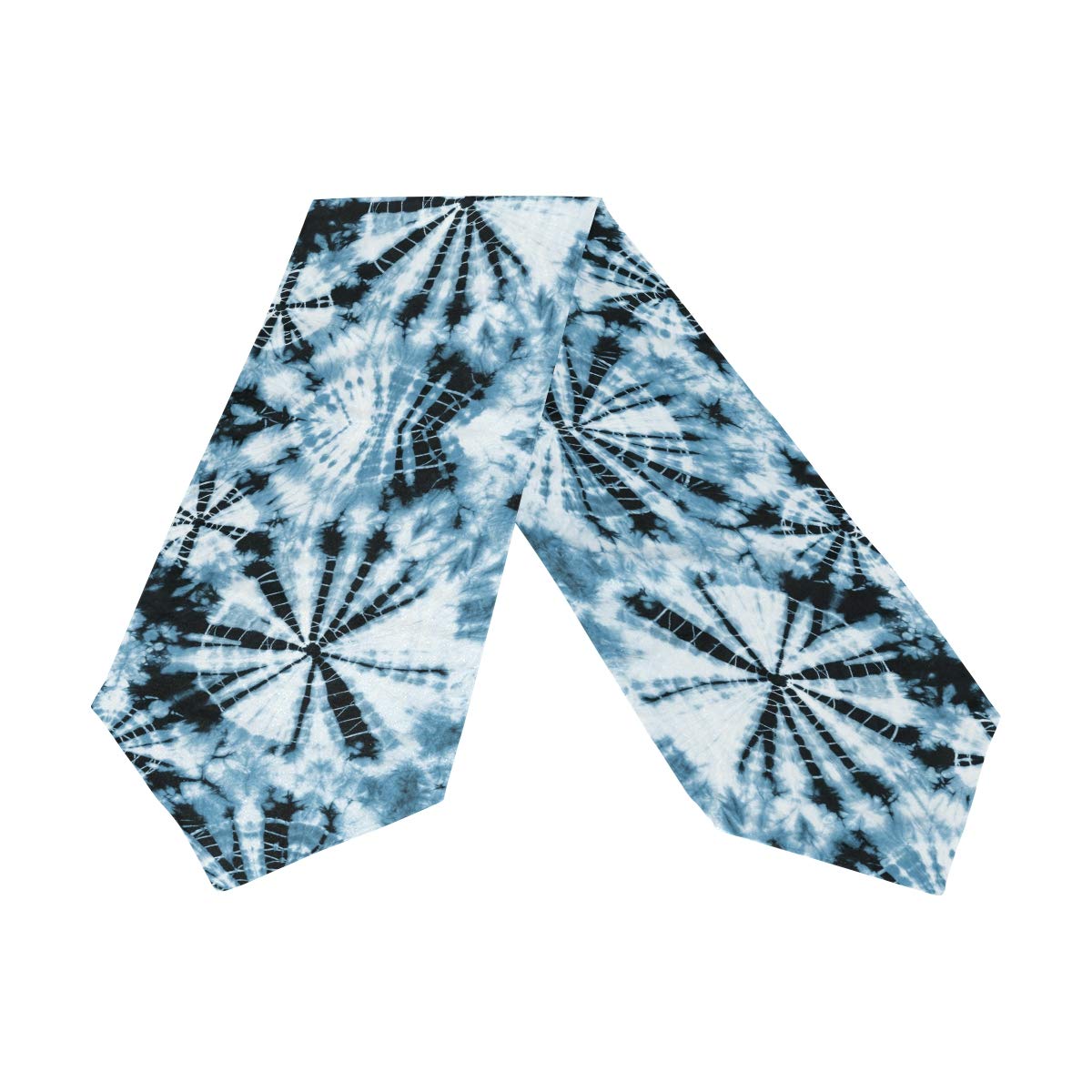 AUUXVA 13x70 Inches Long Table Runner - Abstract Swirl Tie Dye Pattern Polyester Tablecloth for Dining Table, Coffee Table, Kitchen - Perfect for Home Decor, Parties, Banquets & Holiday Decorations