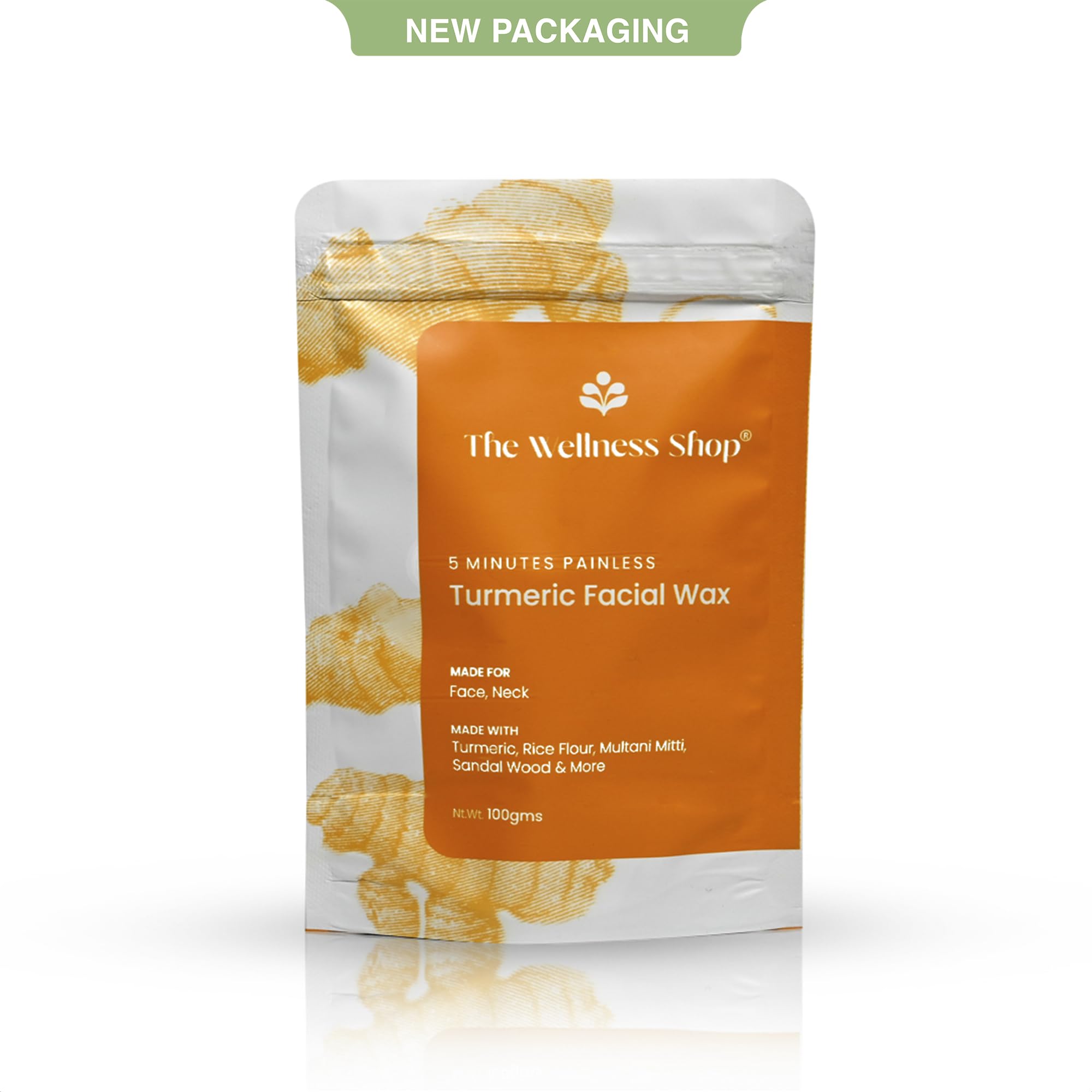 Organic Turmeric Facial Wax Powder 100g - All Natural, Painless Hair Removal in 5 Minutes, No Chemicals, No Irritation for Sensitive Skin | Pure Vitamin C Serum 30ml - Brightening & Anti-Aging Facial Treatment for Women | Pack of 2 | Perfect for At-Home Spa & Beauty Routine