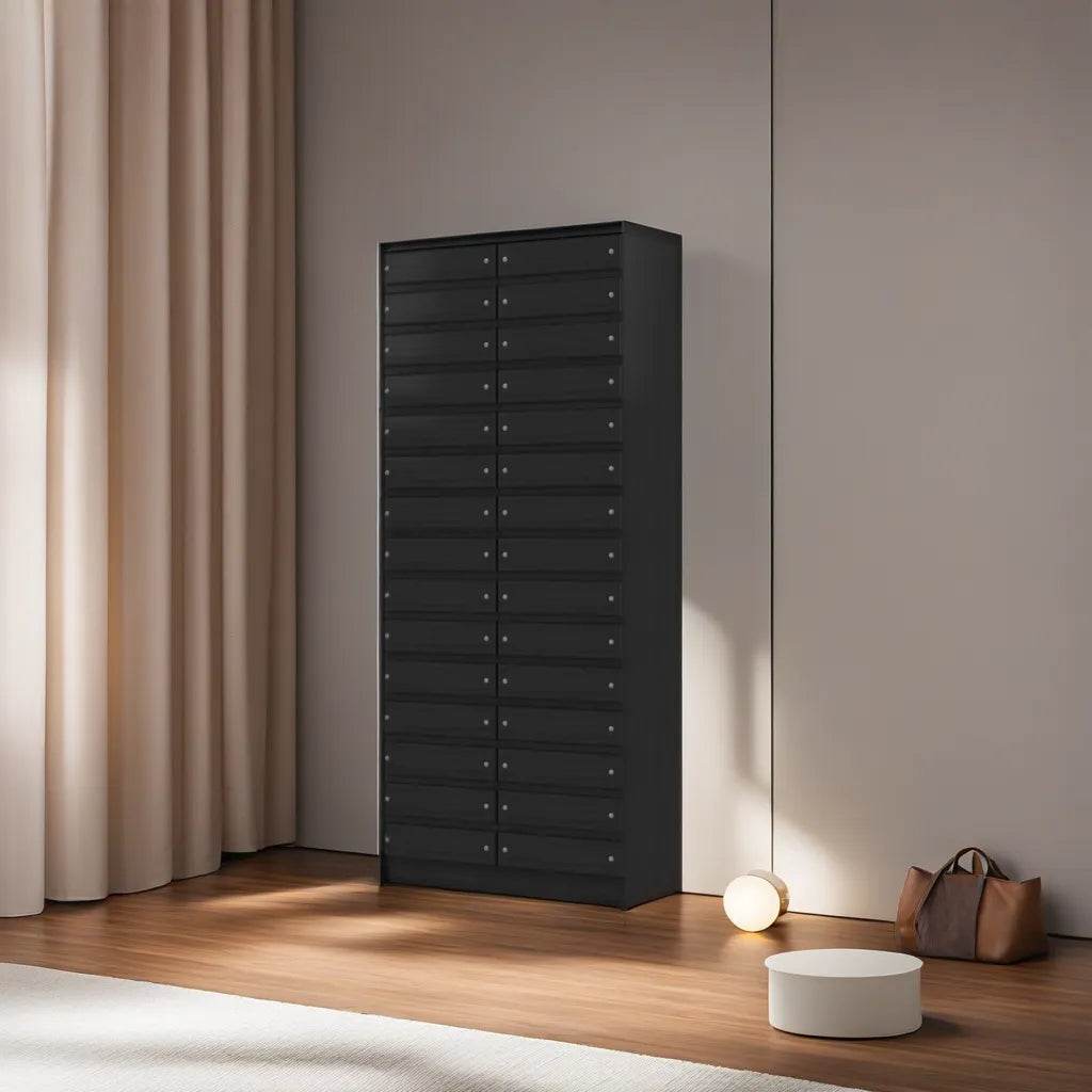 Gretel Tall Shoe Cabinet - Modern Entryway Storage Organizer for Shoes, Boots & Accessories | Perfect for Hallway, Closet & Mudroom Organization