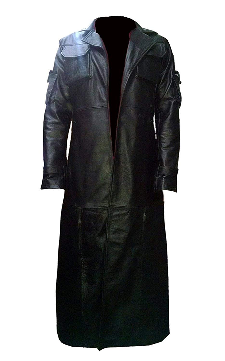 Stylish Legacy ARSIA Frank War Zone Thomas Jane Tactical Faux Leather Trench Coat for Men - Waterproof Windproof Long Coat for Outdoor, Cosplay & Halloween Costume
