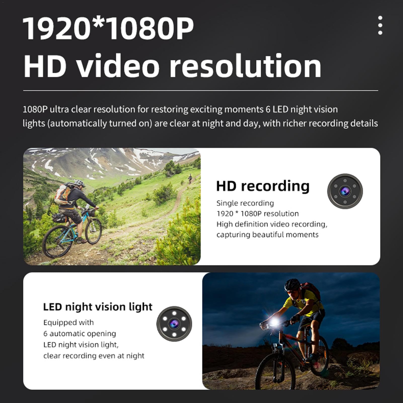 1080P Waterproof WiFi Bike Camera | Handlebar Monitor for Road Bikes & Motorcycles - Perfect for Adventure Riding