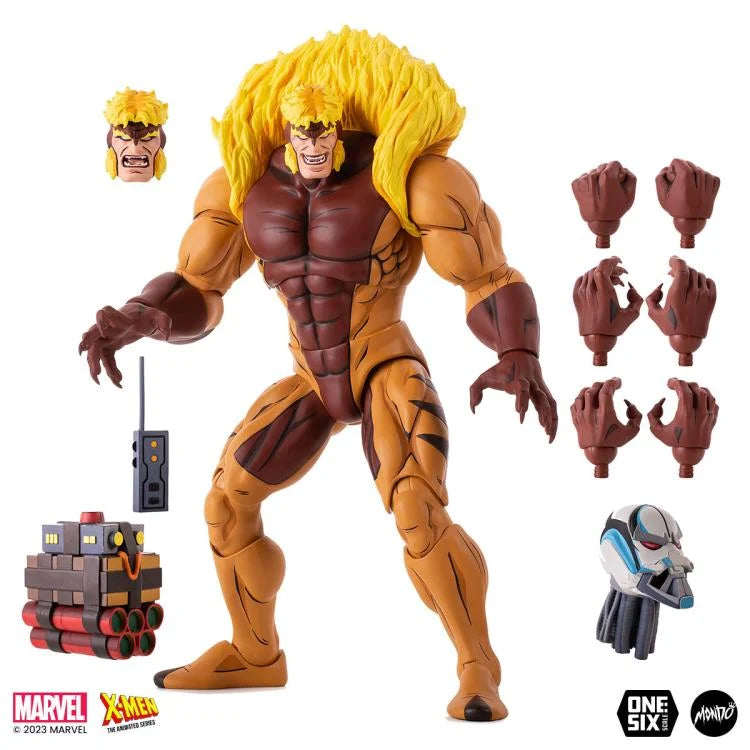 X-Men The Animated Series Sabretooth 1/6 Scale Collectible Action Figure - Perfect for Marvel Fans, Display & Comic Book Collections