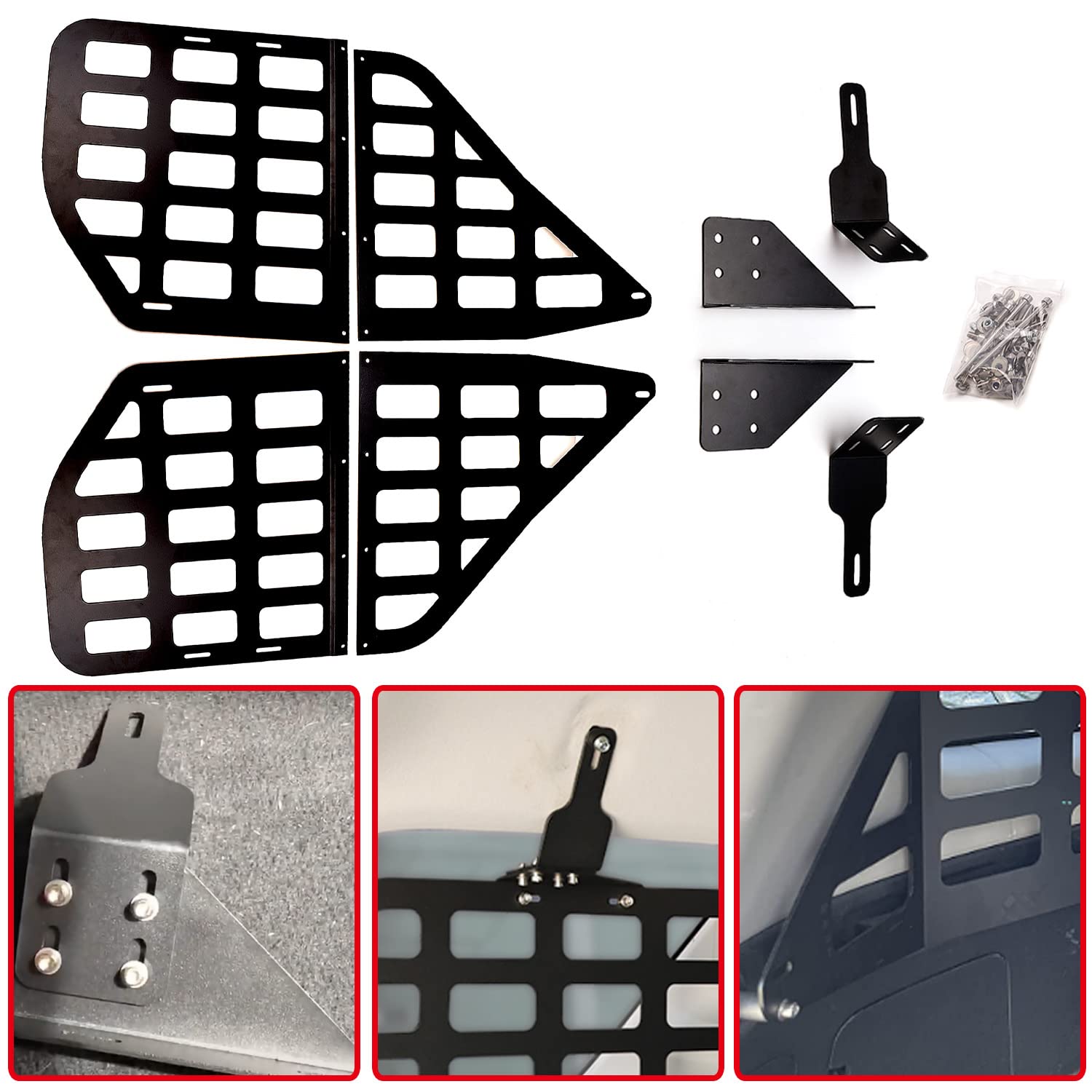 **Modular Rear Window MOLLE Panel Storage System for 2010-2024 Toyota 4Runner – Cargo Organizer & Gear Carrier – Perfect for Off-Roading, Camping & Overlanding**