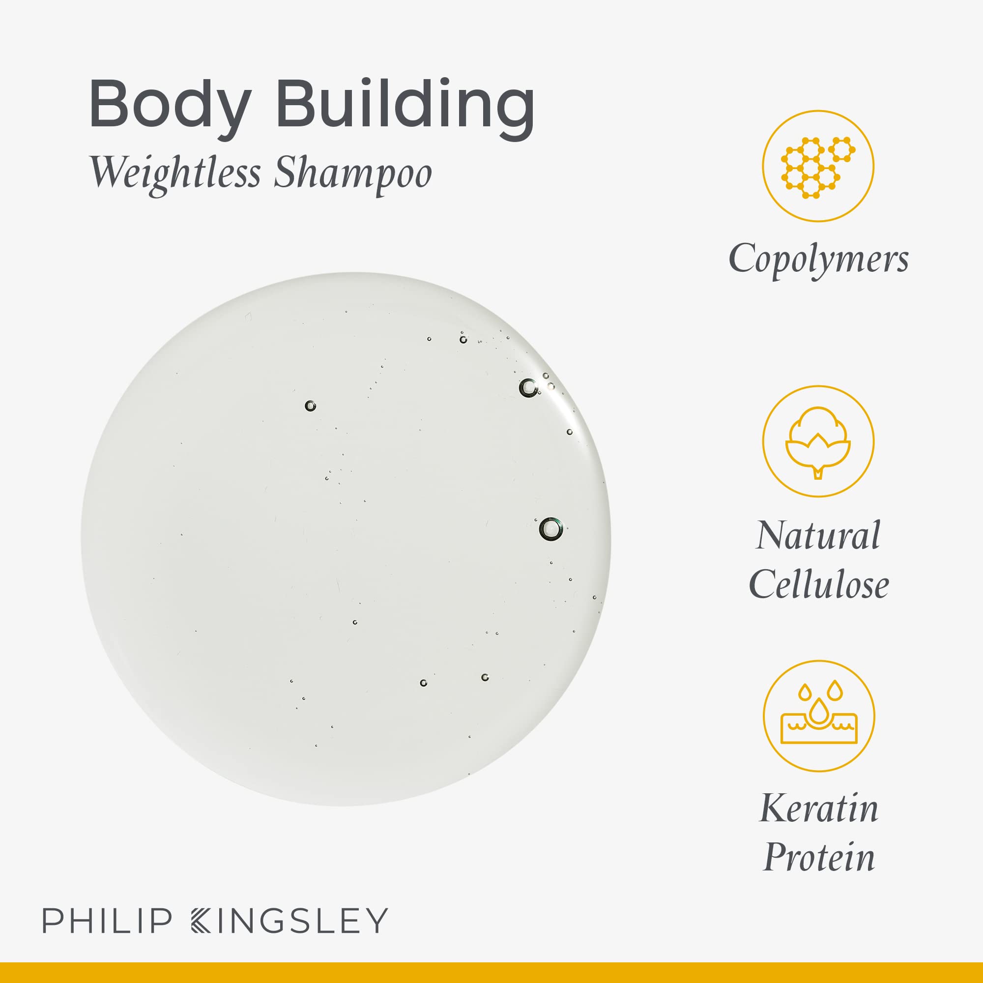 PHILIP KINGSLEY Body Building Weightless Shampoo - Volumizing Shampoo for Fine, Limp & Flat Hair | Hydrating & Thickening Formula Adds Volume & Shine | 33.8oz Bottle | Perfect for Daily Use & Special Occasions