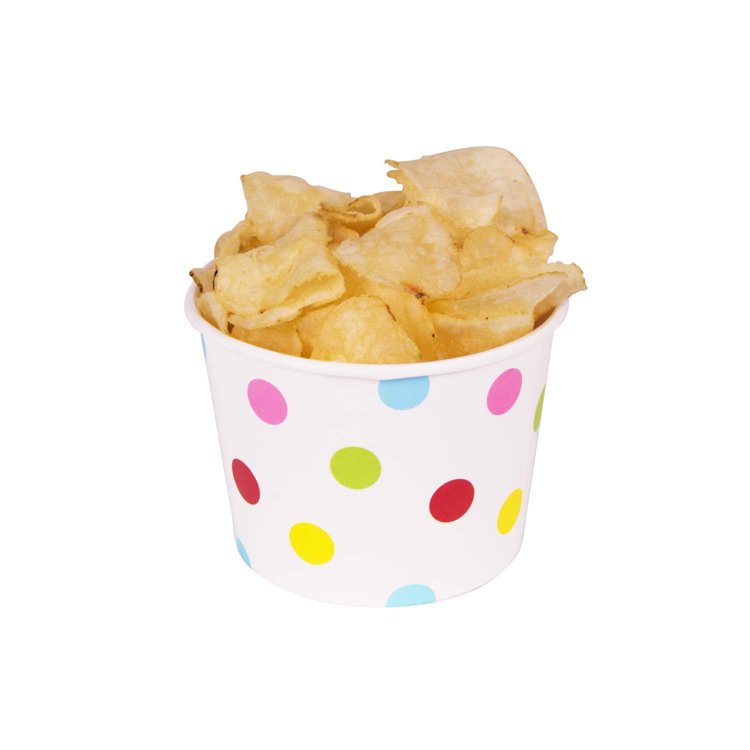 12oz (1000 ct) Disposable Paper Ice Cream Cups & Soup Bowls - Hot/Cold Food Containers for Ice Cream, Gelato, Yogurt, Soup & Snacks - Perfect for Parties, Catering & Dessert Shops - Dotted Design