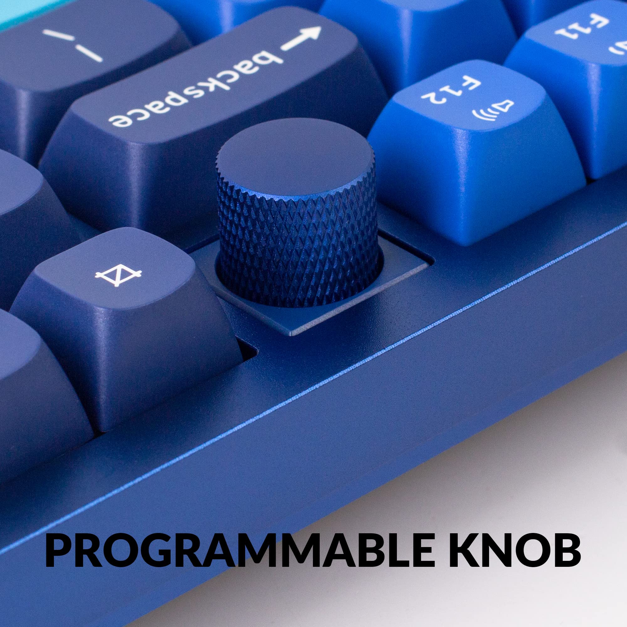 Keychron Q3 Wired Custom Mechanical Keyboard - TKL Tenkeyless Layout with Knob, QMK/VIA Programmable, Hot-Swappable Gateron G Pro Red Switches, Double Gasket Design for Mac/Windows/Linux (Blue) | Perfect for Gaming, Coding & Office Work