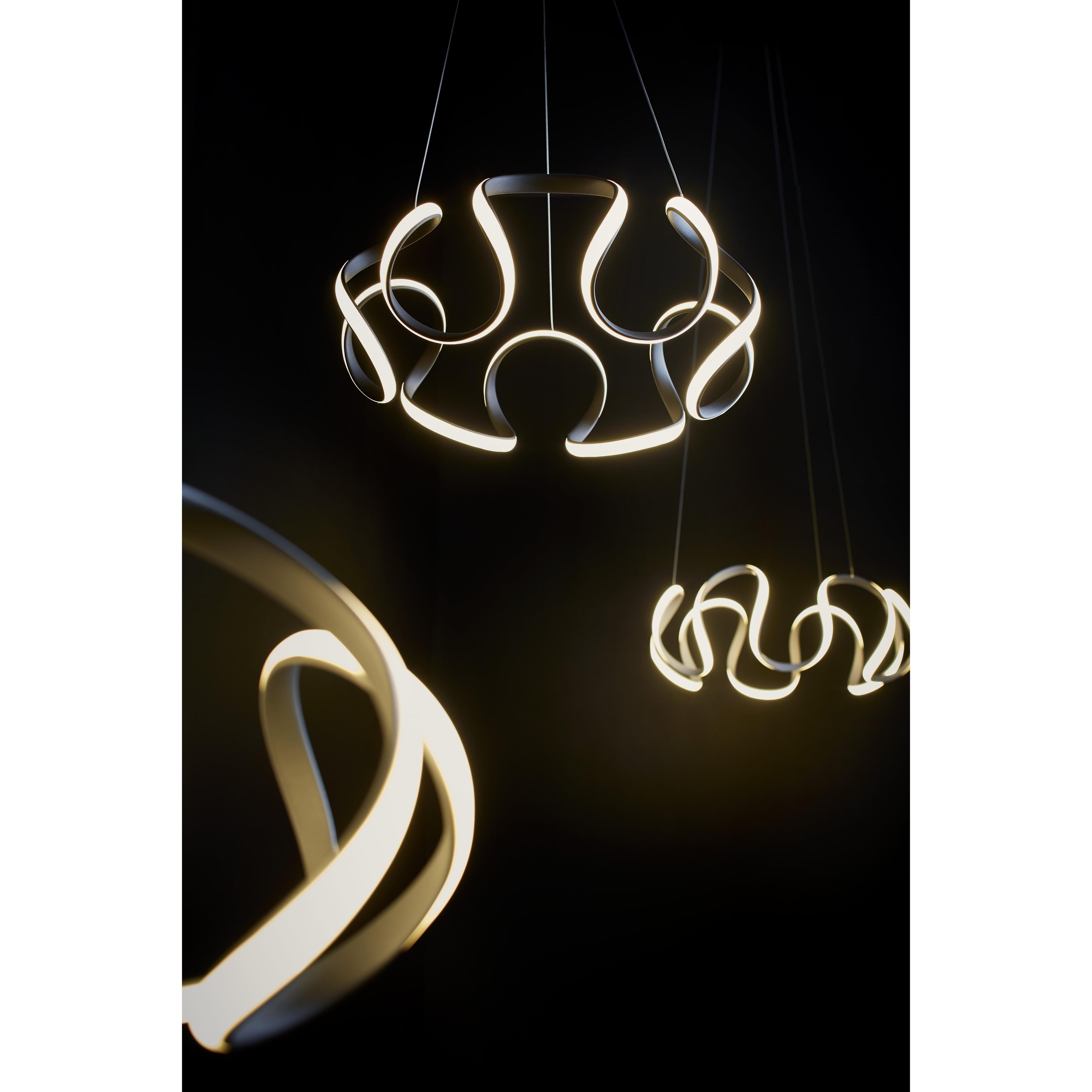 Oxygen Cirro 3 61 15 Pendant Light Fixture - Modern Black Ceiling Light for Living Room, Bedroom & Dining Room Decor