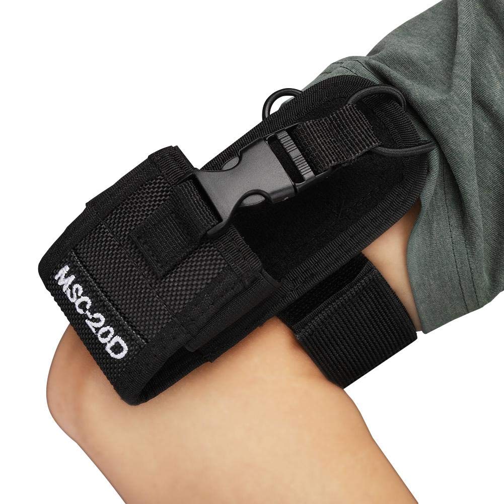 ASHATA Universal Two-Way Radio Arm Bag - Lightweight Nylon Anti-Wear Portable Walkie Talkie Holder with Adjustable Armband - Perfect for Outdoor Activities, Construction Sites, Security Work and Emergency Communication