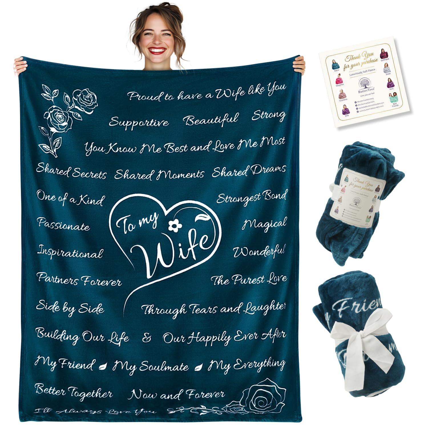 ButterTree Soft Fleece Blanket for Women - 65