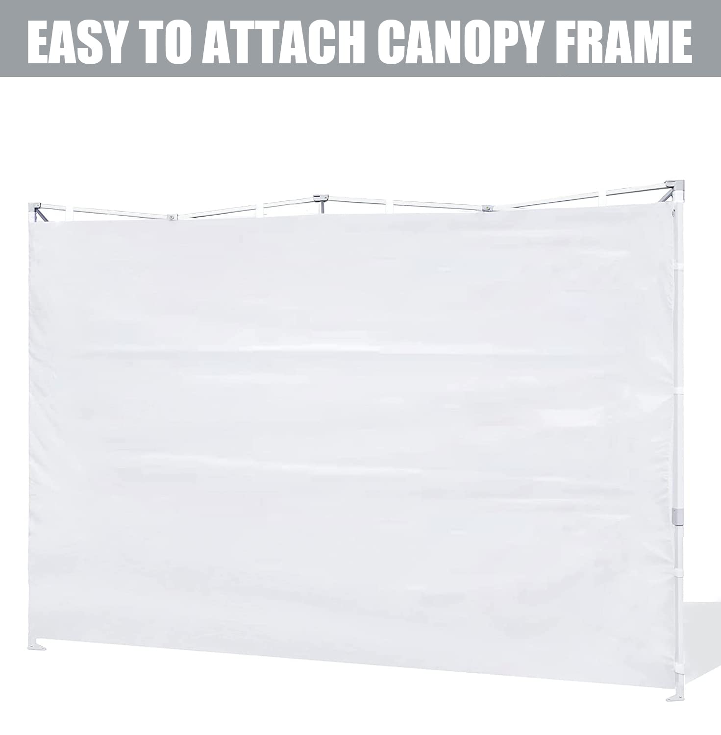 SCOCANOPY Side Wall for 10x10 Pop Up Canopy Frame - 1 Pack White SunWall for Outdoor Events, Parties & Beach Protection
