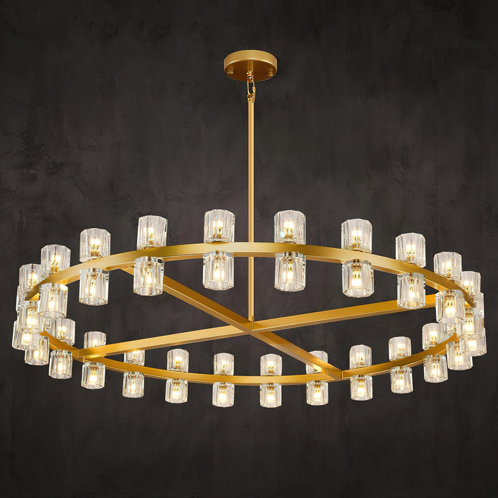 Akolia Crystal Chandelier - Elegant Lighting Fixture for Dining Room, Bedroom & Living Room | Modern Home Decor | Perfect for Weddings & Special Events