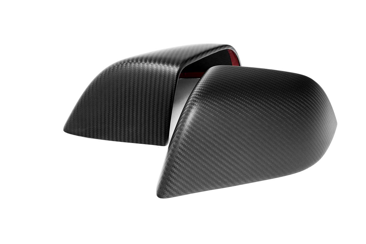 Tesla Model 3 Matte Carbon Fiber Side Mirror Covers - Lightweight & Durable Exterior Accessories for Enhanced Style & Protection - Perfect for Daily Driving & Car Shows