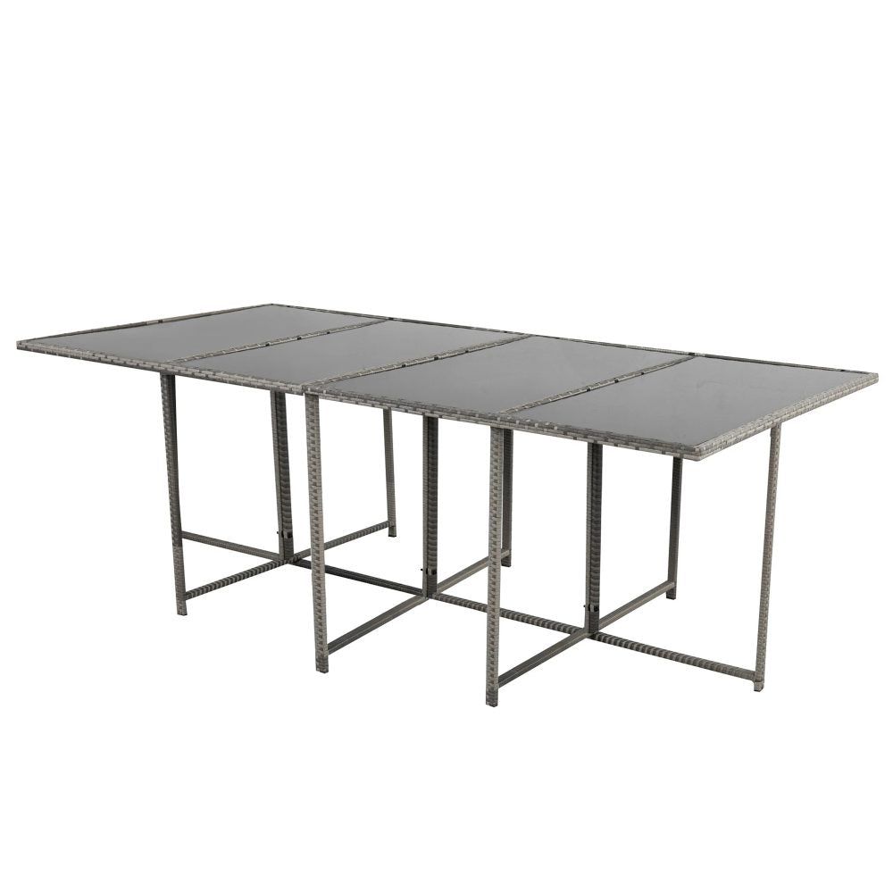 Bali 13-Piece Outdoor Dining Set in Gray - Perfect for Patio, Garden, and Backyard Entertaining