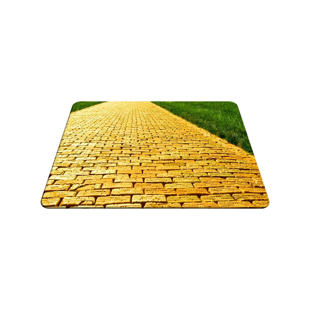 Brick Road Gaming Mouse Pad - Non-Slip Rubber Base, 9.5x7.9 Inch Computer Desk Mat for PC, Laptop & Office - Unique Yellow Brick Road Design for Gamers & Work