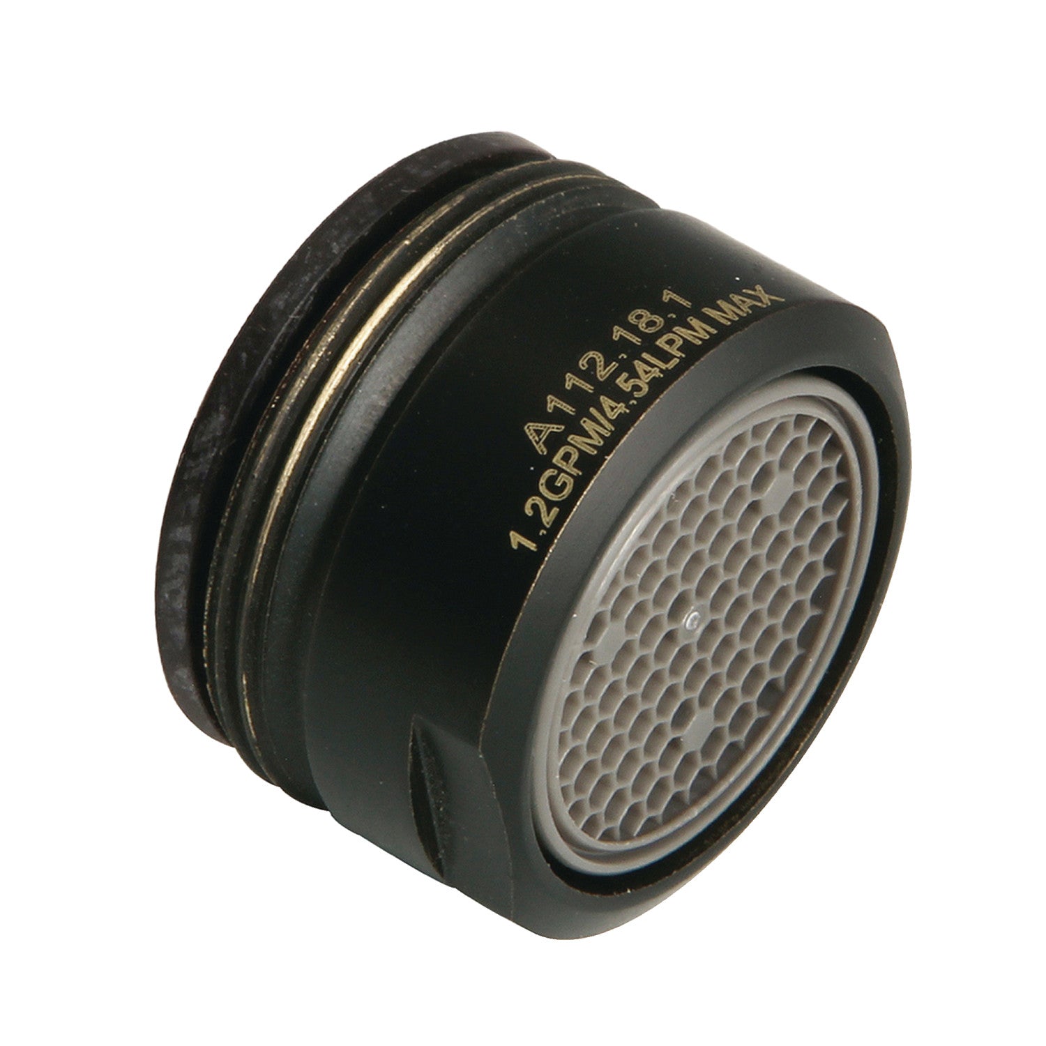 Cal Green G12LSSA4220 1.2 GPM Matte Black Male Threaded Aerator - Perfect for Kitchen & Bathroom Faucets, Sinks, and Water Conservation