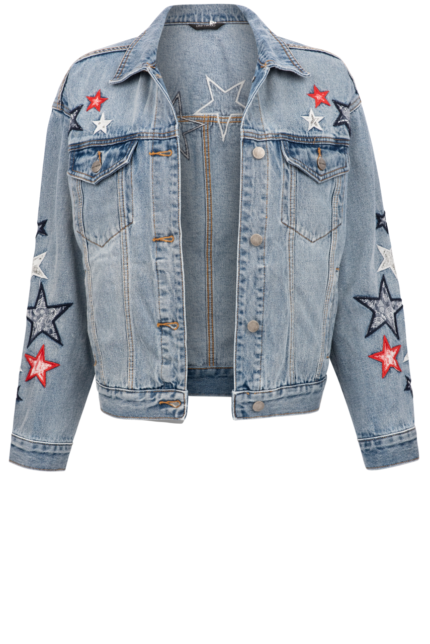 Stylish Driftwood Shine Bright Denim Trucker Jacket for Men & Women | Vintage Distressed Wash | Perfect for Casual Outfits, Outdoor Adventures & Music Festivals