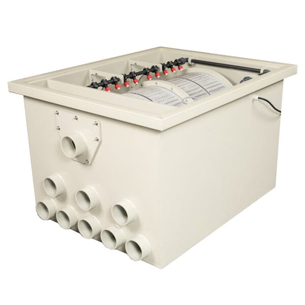 Sea Side Aquatics PP100 Rotary Drum Filter (RDF) - High-Efficiency Mechanical Filtration for Aquaculture & Koi Ponds - Perfect for Water Treatment and Waste Removal in Large Fish Farms