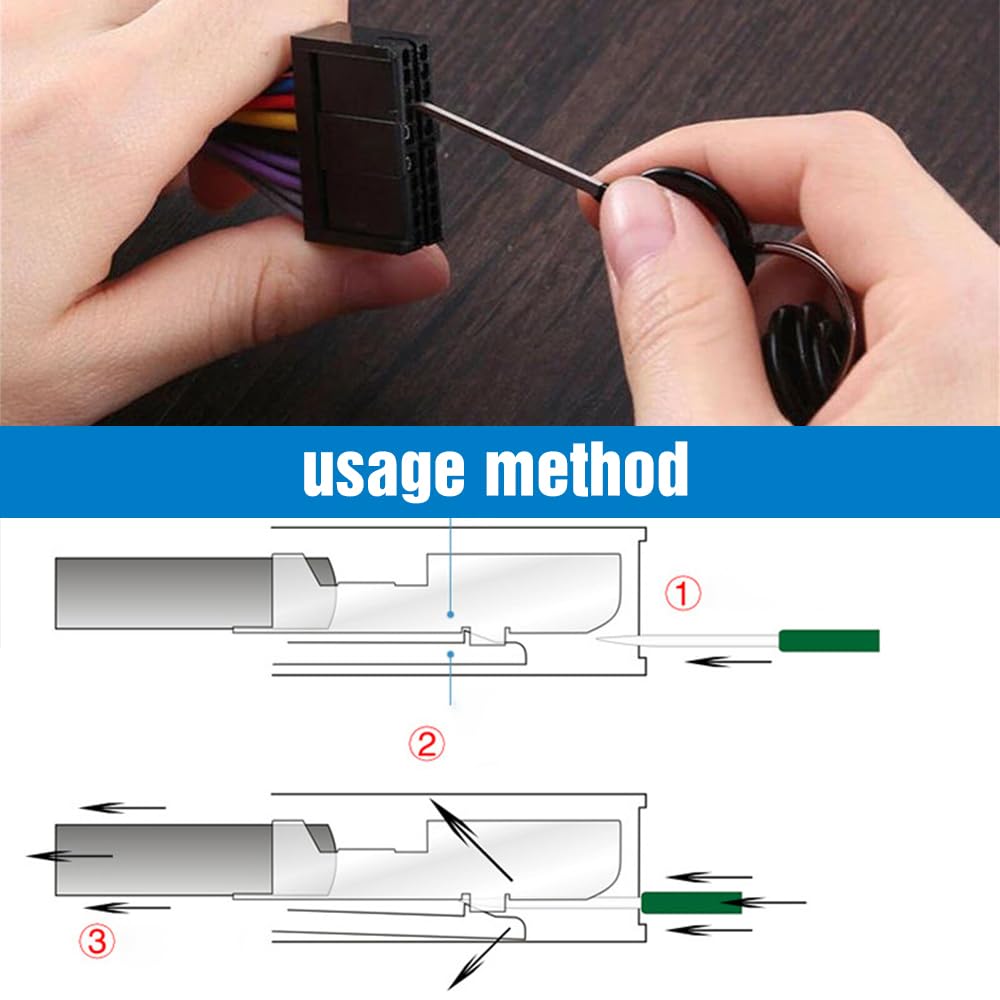 2024 Upgraded 59PCS Automotive Terminal Ejector Kit - Electrical Terminal Pin Removal Tool, Wire Depinning Tool Set with Harness Terminal Picking Needle Extractor for Car, Truck & Motorcycle Wiring Repair