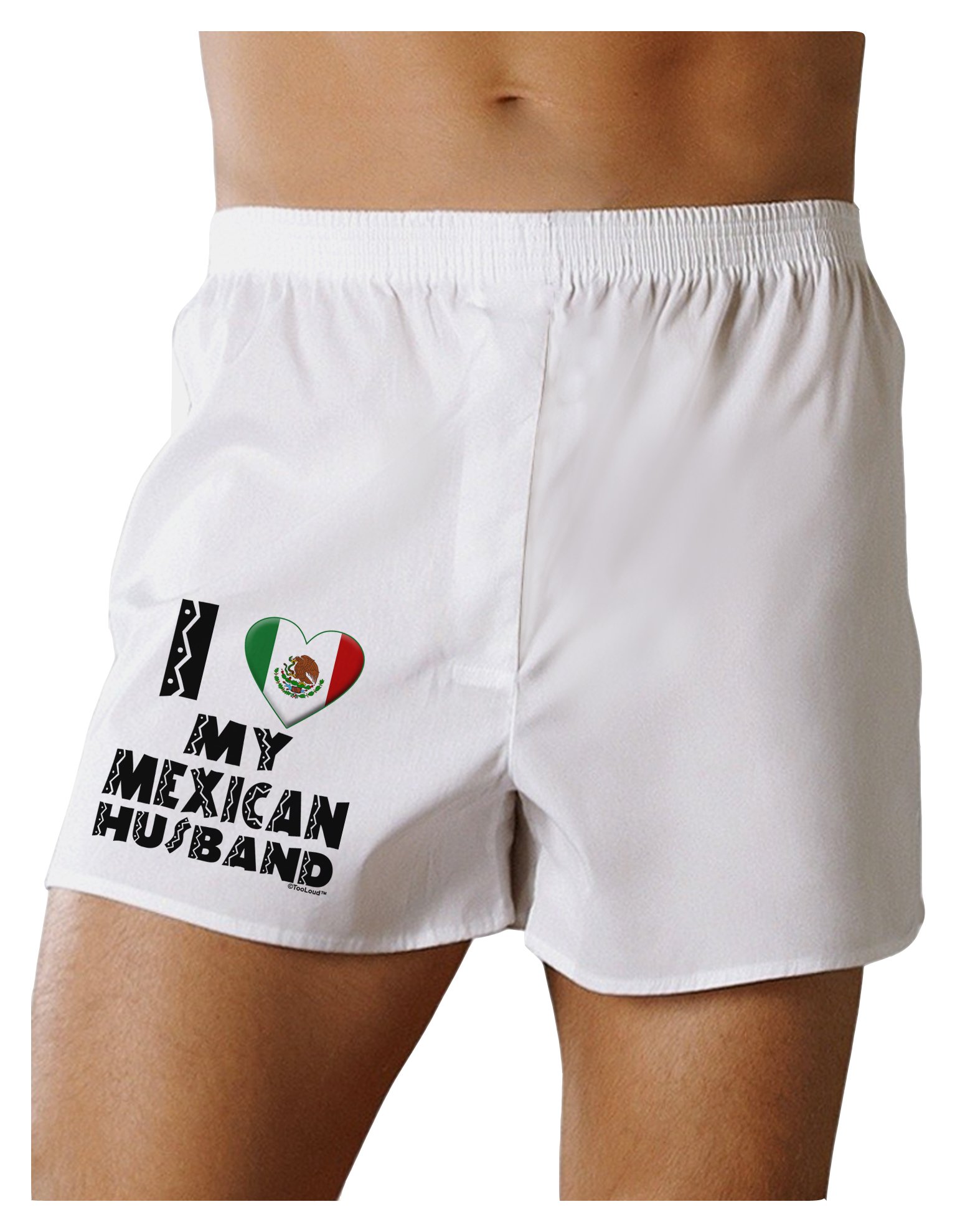 TOOLOUD I Heart My Mexican Husband Boxer Shorts - Funny Valentine's Day Gift for Husband - Comfortable Cotton Underwear for Men - Perfect for Anniversary, Birthday & Romantic Occasions