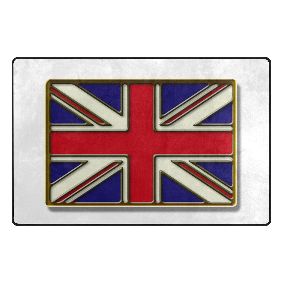 Union Jack Flag British England Area Rug - Ultra Soft Anti-Slip Carpet for Home Decor, Bedroom, Living Room, Entryway, Bathroom & Playroom (31x20 Inches) - Perfect for UK Themed Rooms, British Pub Style Decor & Patriotic Home Styling