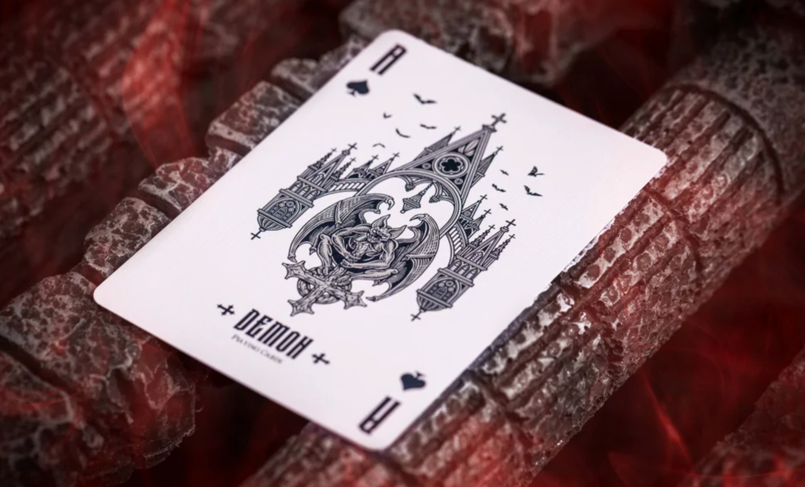 Demon V2 Vengeance Edition Premium Playing Cards - Professional Poker & Magic Trick Deck for Cardistry, Casino Games & Collectors