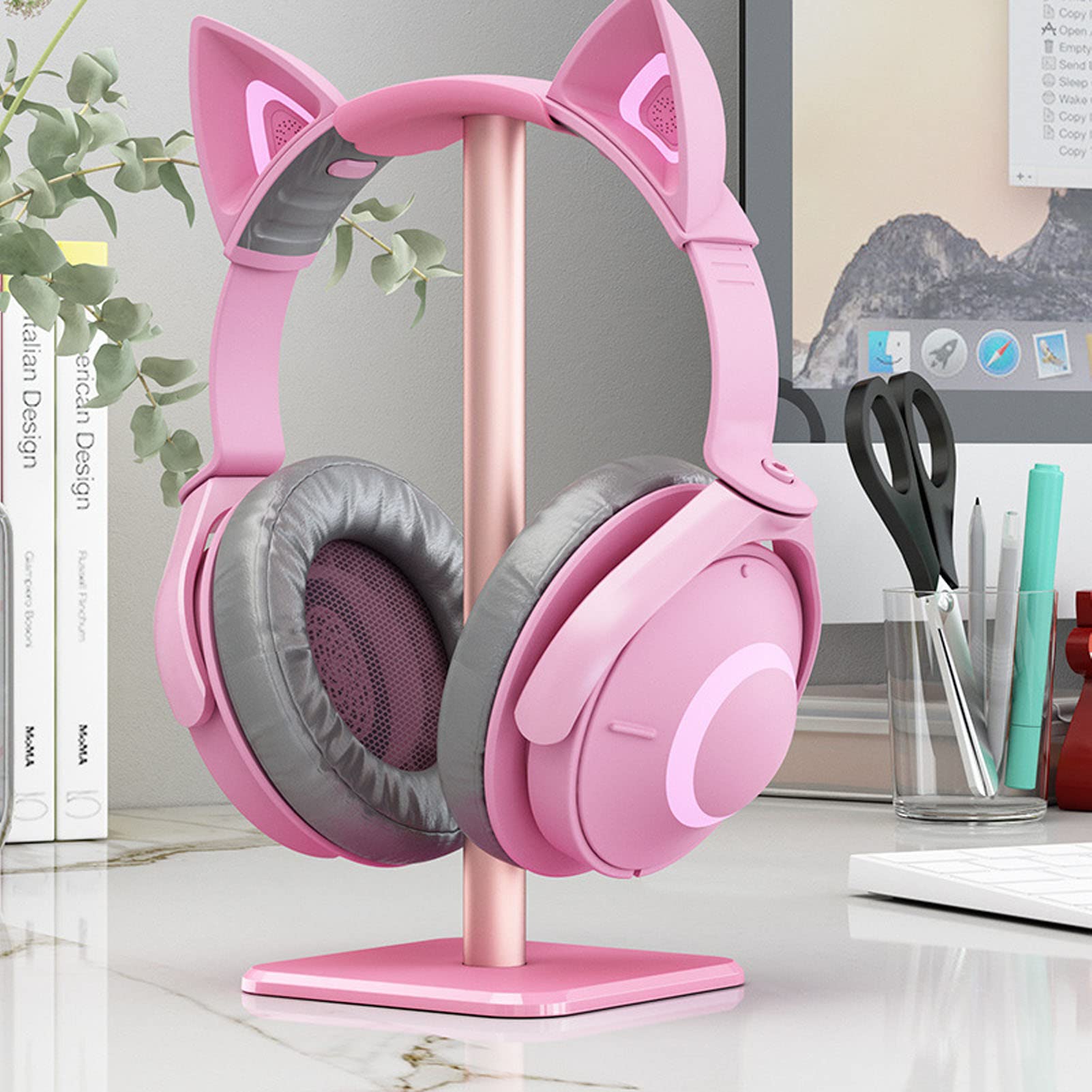 VBESTLIFE Premium Aluminum Headphone Stand - Universal Headset Holder for PC Gaming, Office & Home Use - Durable Earphone Display Stand for All Headphone Sizes (Perfect for Desk Organization & Gaming Setup)