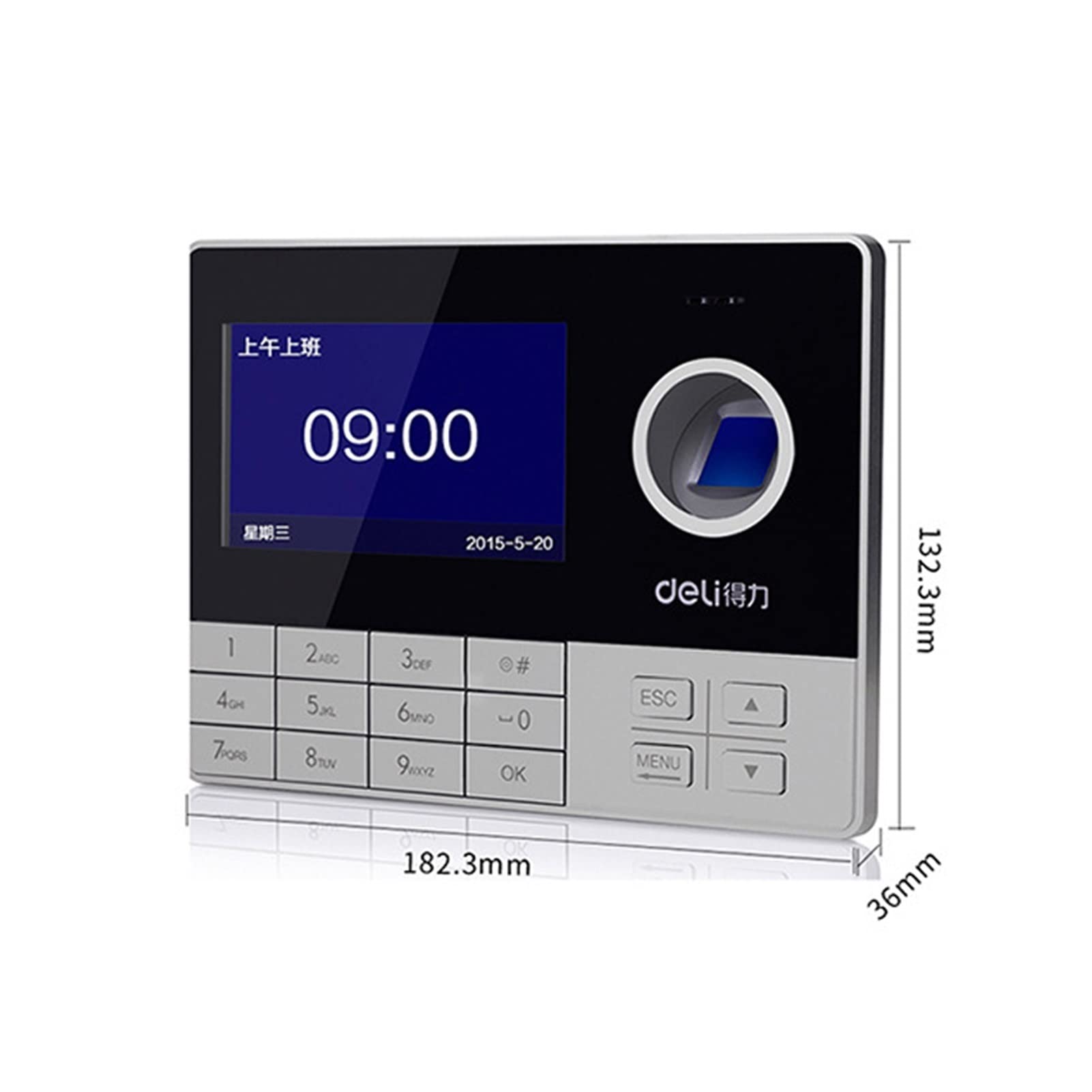 Fingerprint Time Clock for Employees - Biometric Attendance System with Time Card Machine for Small Businesses | Office, Retail & Warehouse Use
