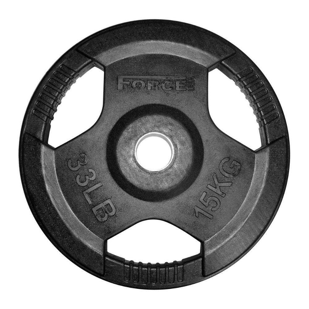 Force USA 51mm Rubber Coated Olympic Weight Plates - Durable Gym Equipment for Weightlifting & CrossFit Training (Sold Individually) - Perfect for Home Gyms & Professional Fitness Centers