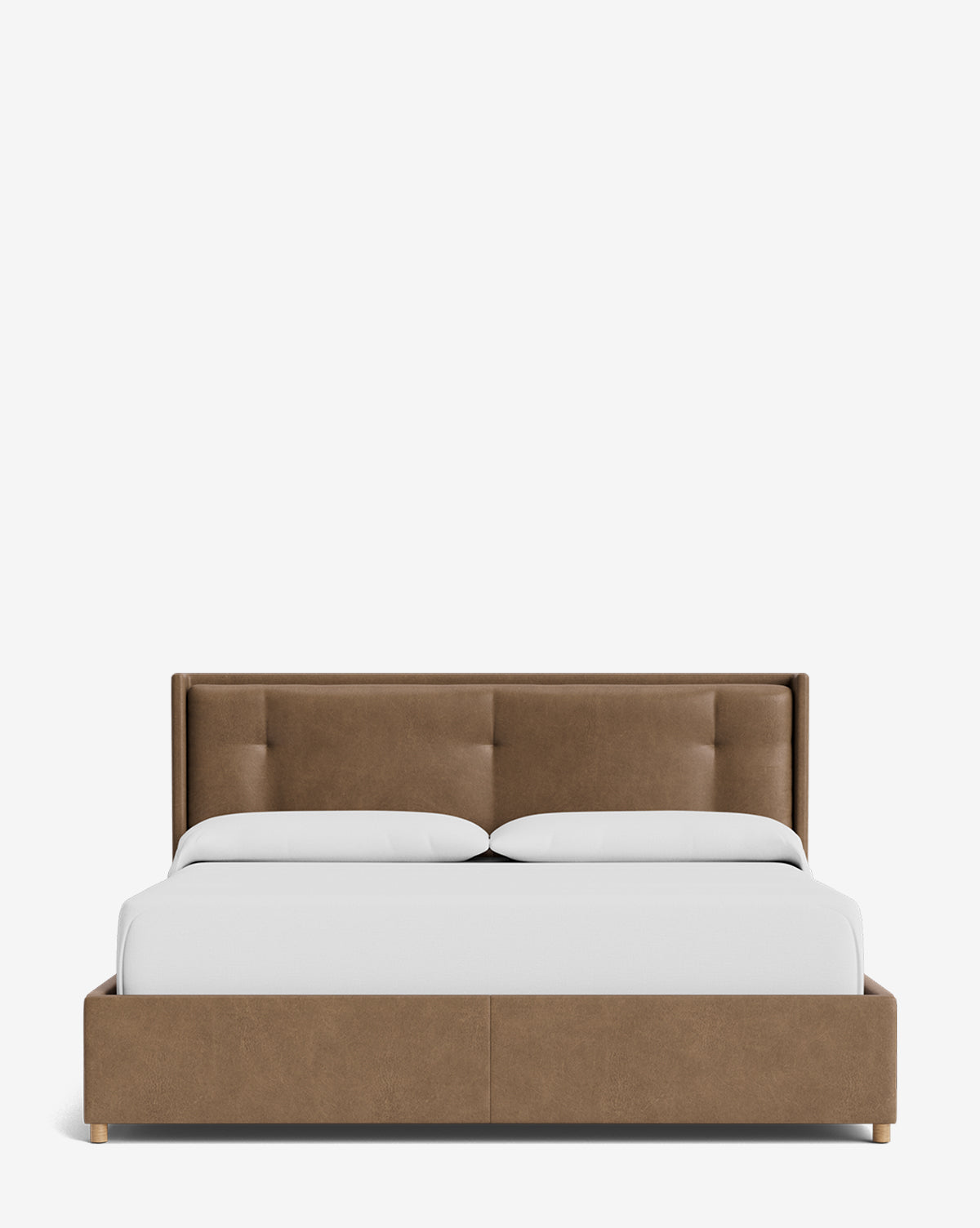 Low Profile Ria Bed Frame with Minimalist Headboard - Perfect for Small Spaces, Modern Bedrooms & Studio Apartments
