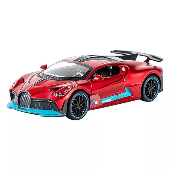 Premium Diecast Toy Car 1:24 Scale Model - Pull Back Alloy Supercar with Lights & Sound - Realistic Dashboard Decor for Kids & Adults (Color May Vary) - Perfect for Collectors, Gifts, and Car Enthusiasts