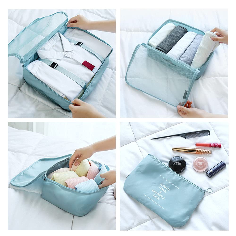 HiDay 7-Piece Packing Cubes Set - Travel Luggage Organizers for Suitcases & Daily Storage | Perfect for Business Trips, Vacations & Home Organization