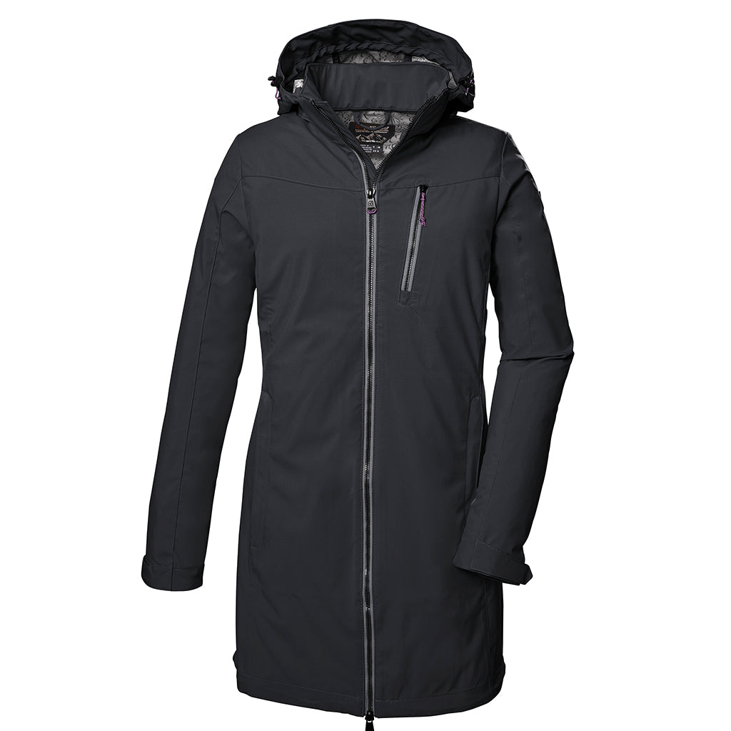 Women's Killtec Mid Soft Shell Jacket - Waterproof Windproof Fleece-Lined Winter Coat for Hiking, Skiing & Outdoor Activities