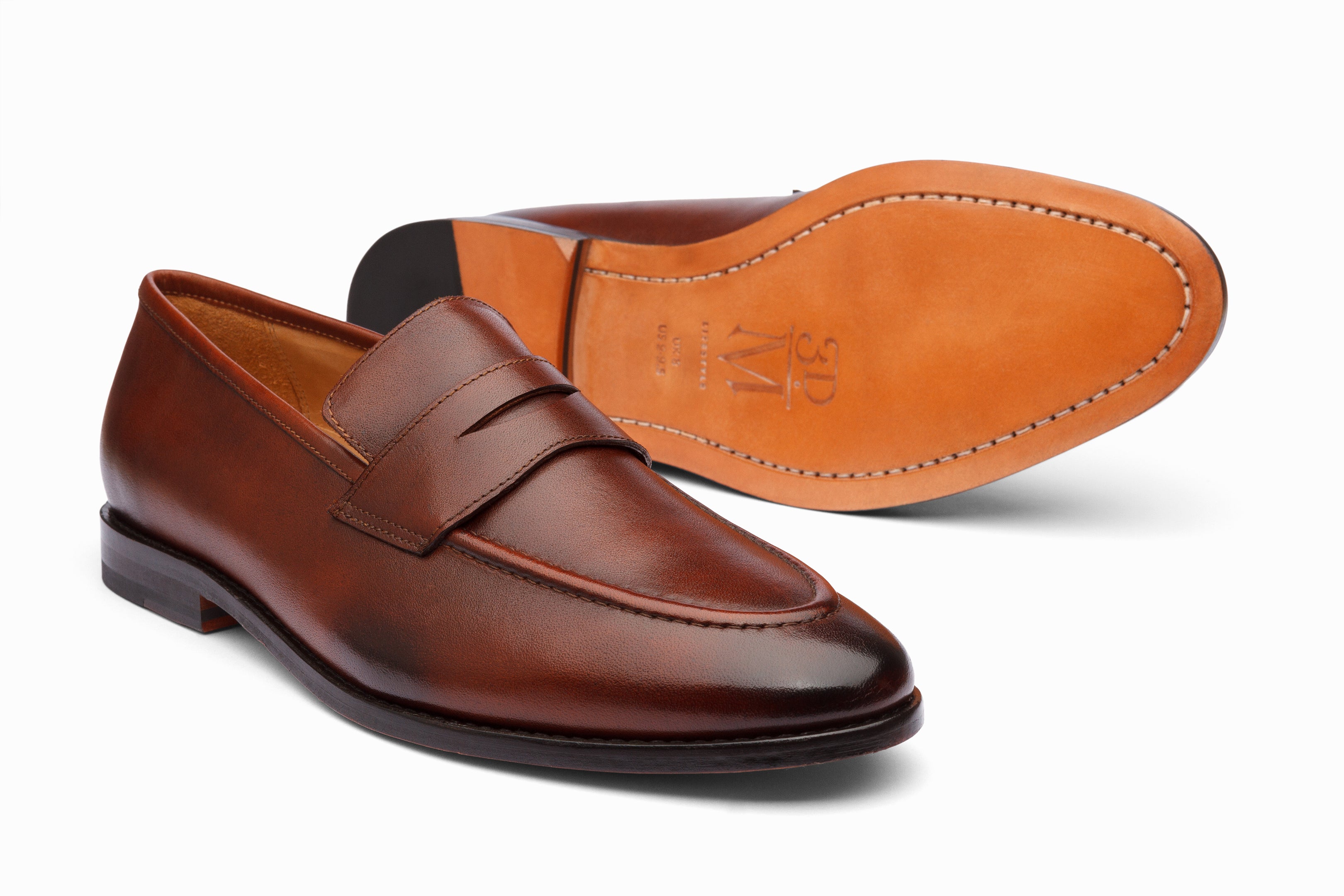 Premium Brown Penny Loafers for Men - Classic Slip-On Dress Shoes for Business, Casual & Office Wear - Comfortable & Stylish Leather Shoes for Everyday Use
