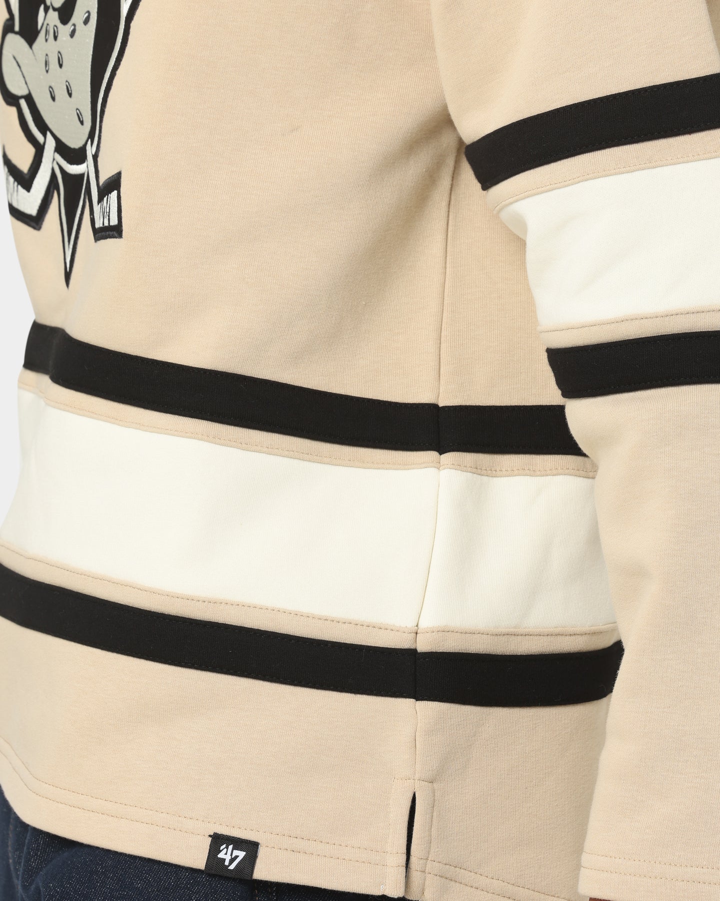 47 Brand Anaheim Ducks Superior Lacer Hoodie - Men's Khaki Pullover Sweatshirt for Casual Wear & Sports Fan Outfits