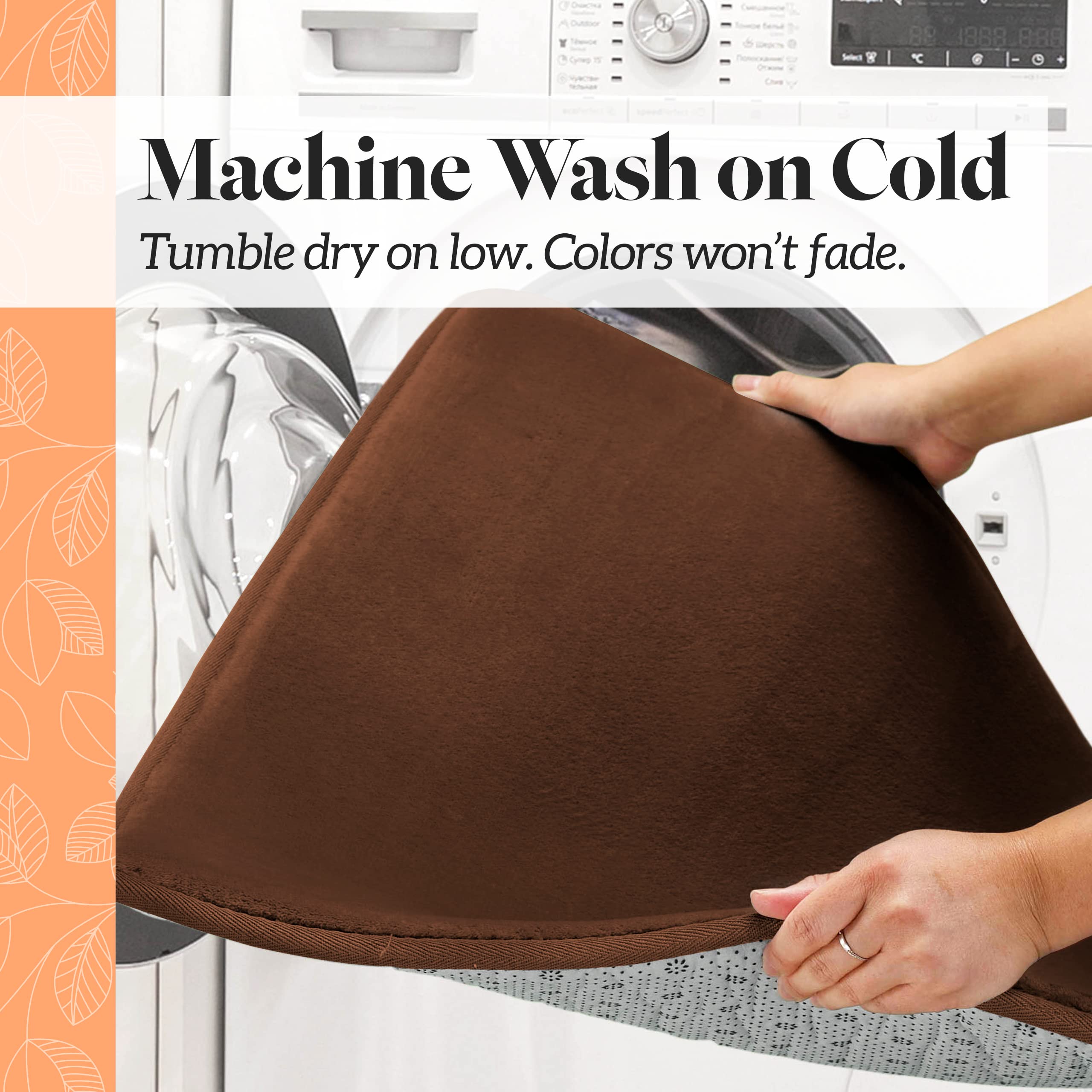 Genteele Memory Foam Bath Mat - Super Absorbent Non-Slip Velvet Bathroom Rug (22