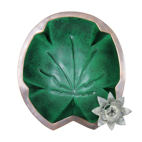 Lilypad Birdbath - Decorative Garden Bird Bath with Natural Leaf Design for Outdoor Bird Watching & Garden Decor