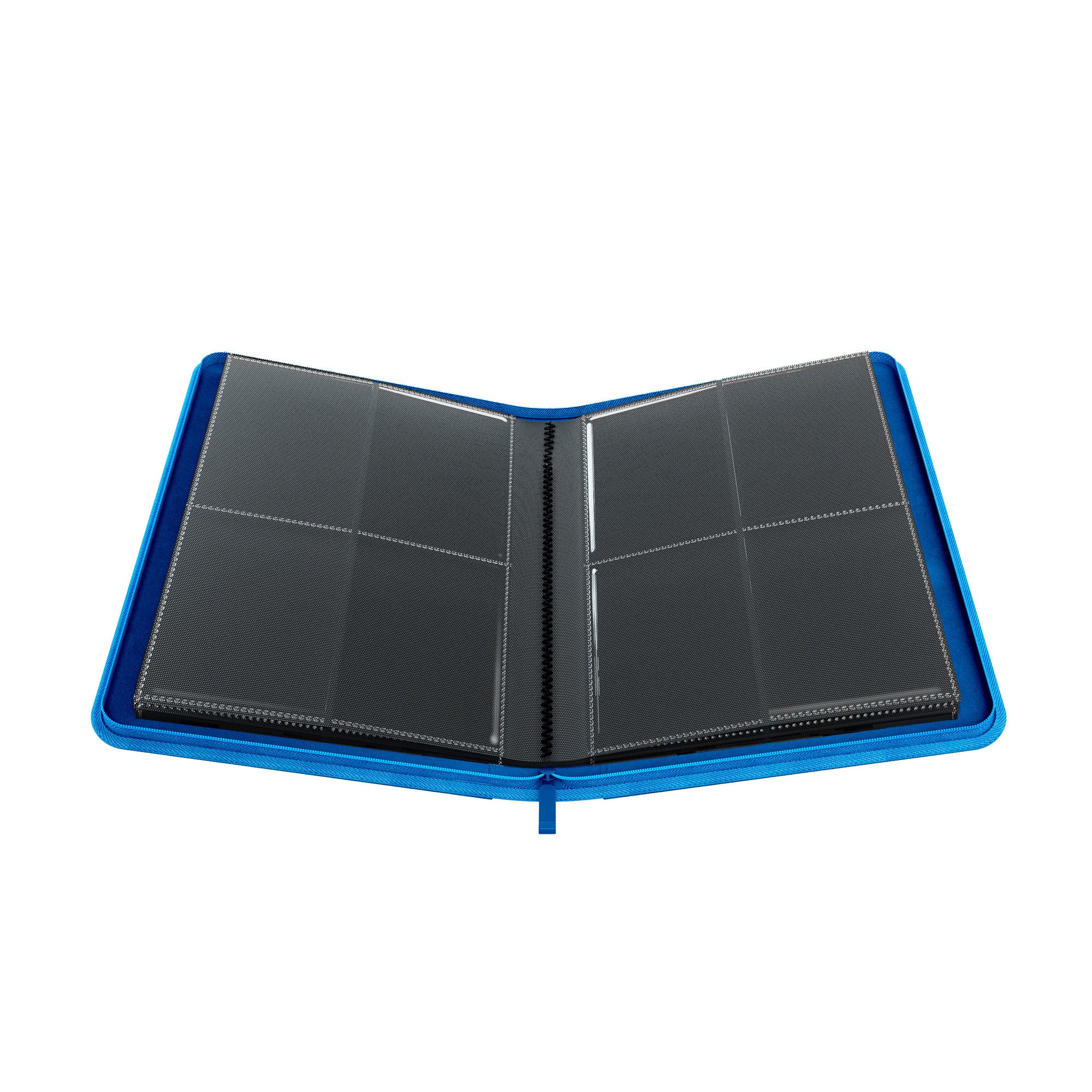 8-Pocket Zip Up Photo Album in Blue - Perfect for Scrapbooking, Travel Memories & Family Photos Storage
